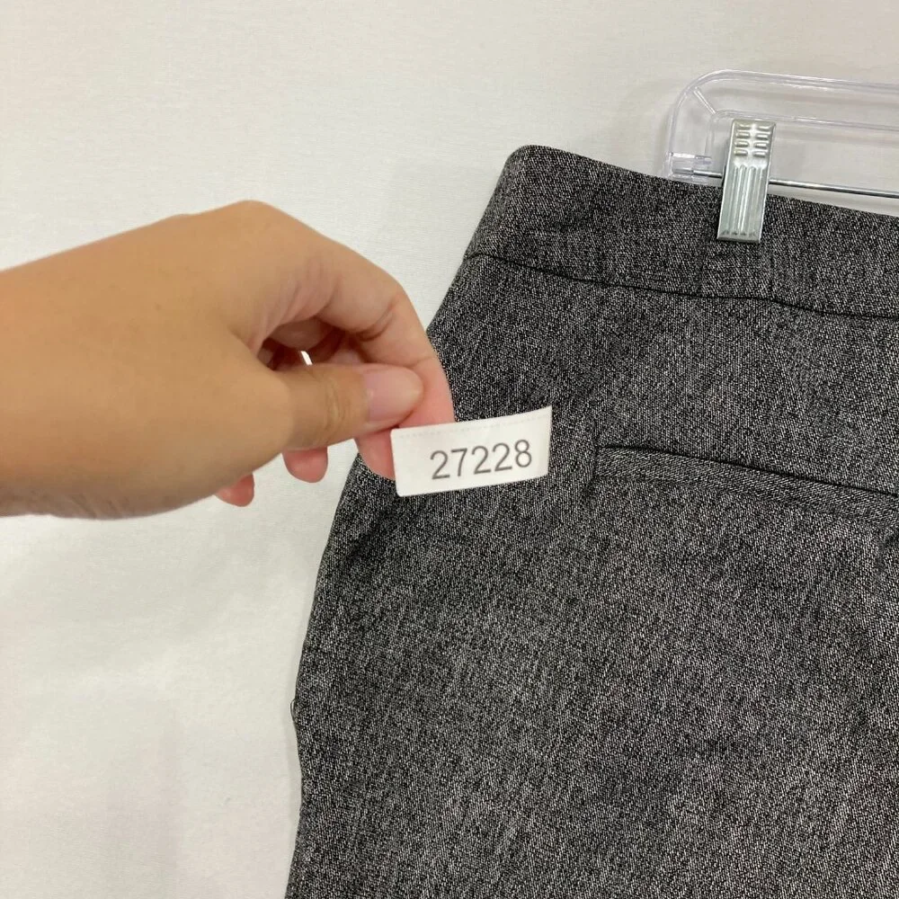 New Jones New York Sydney Pants size 14W Gray Straight Leg Preppy Office Work‎